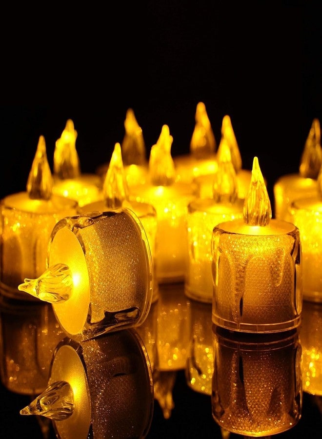 Errol Crystal tealight Candles Smokeless Candle Light, Flameless led Diya | led Candles | Tea Lights Candles for Diwali and Christmas Decorations (Pack of 12) - Image 2
